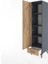 Hyperion Dolap 4 Raflı Tek Çekmeceli Tek Kapaklı 44X44X182 Antrasit-Çam 4