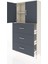 Arges Dolap 2 Raflı 3 Çekmeceli 2 Kapaklı 88X30X182 Aytaşı-Antrasit 4