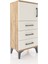 Arges Komodin Tek Raflı 3 Çekmeceli Tek Kapaklı 44X30X96 Çam-Aytaşı 2