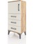 Arges Komodin Tek Raflı 3 Çekmeceli Tek Kapaklı 44X30X96 Çam-Aytaşı 3
