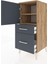 Hyperion Komodin 2 Raflı 2 Çekmeceli Tek Kapaklı 44X44X106 Çam-Antrasit 4