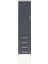 Hyperion Dolap Tek Raflı 4 Çekmeceli Tek Askılı 44X44X195 Aytaşı-Antrasit 1