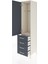 Hyperion Dolap Tek Raflı 4 Çekmeceli Tek Askılı 44X44X195 Aytaşı-Antrasit 4