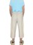 %100 Pamuk, Keten Kumaştan Beli Lastikli ve Bağcıklı Kapri Pantolon(Solma ve Çekme Yapmaz) 8