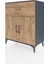 Hyperion Şifonyer Tek Raflı Tek Çekmeceli 2 Kapaklı 88X44X106 Antrasit-Çam 3