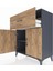Hyperion Şifonyer Tek Raflı Tek Çekmeceli 2 Kapaklı 88X44X106 Antrasit-Çam 5