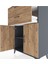 Hyperion Dolap Tek Raflı 2 Çekmeceli 2 Kapaklı 88X44X134 Antrasit-Çam 5
