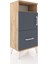 Arges Komodin 2 Raflı Tek Çekmeceli 2 Kapaklı 44X30X96 Çam-Antrasit 2