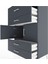 Hyperion Dolap Tek Raflı 4 Çekmeceli 2 Kapaklı 88X44X134 Antrasit-Antrasit 5