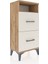 Arges Komodin Tek Raflı 2 Çekmeceli 44X30X96 Çam-Aytaşı 2