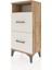 Arges Komodin Tek Raflı 2 Çekmeceli 44X30X96 Çam-Aytaşı 3
