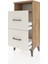 Arges Komodin Tek Raflı 2 Çekmeceli 44X30X96 Çam-Aytaşı 4