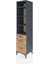 Hyperion Dolap 4 Raflı 3 Çekmeceli 44X44X195 Antrasit-Çam 3