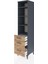 Hyperion Dolap 4 Raflı 3 Çekmeceli 44X44X195 Antrasit-Çam 4