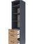 Hyperion Dolap 4 Raflı 3 Çekmeceli 44X44X195 Antrasit-Çam 5
