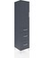 Hyperion Dolap Tek Raflı 3 Çekmeceli Tek Askılı 44X44X195 Antrasit-Antrasit 2