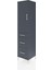 Hyperion Dolap Tek Raflı 3 Çekmeceli Tek Askılı 44X44X195 Antrasit-Antrasit 3
