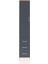 Hyperion Dolap 4 Raflı 3 Çekmeceli Tek Kapaklı 44X44X243 Çam-Antrasit 1