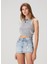 Gri Crop Polo Bluz 1