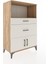 Hyperion Dolap Tek Raflı 2 Çekmeceli 2 Kapaklı 88X44X134 Çam-Aytaşı 2