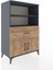 Hyperion Dolap 2 Raflı Tek Çekmeceli 2 Kapaklı 88X44X134 Antrasit-Çam 2