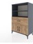 Hyperion Dolap 2 Raflı Tek Çekmeceli 2 Kapaklı 88X44X134 Antrasit-Çam 3