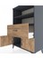 Hyperion Dolap 2 Raflı Tek Çekmeceli 2 Kapaklı 88X44X134 Antrasit-Çam 5