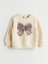 Yeni Sezon Bisiklet Yaka Fiyonk Baskılı Kız Çocuk Sweatshirt 1