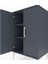 Hyperion Komodin 2 Raflı 2 Kapaklı 60X44X96 Antrasit-Antrasit 5
