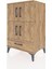 Hyperion Komodin 4 Raflı Tek Çekmeceli 4 Kapaklı 60X44X96 Çam-Çam 3