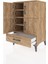 Hyperion Komodin 4 Raflı Tek Çekmeceli 4 Kapaklı 60X44X96 Çam-Çam 4
