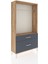 Arges Dolap Tek Raflı 2 Çekmeceli Tek Askılı 88X30X163 Çam-Antrasit 2