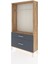Arges Dolap Tek Raflı 2 Çekmeceli Tek Askılı 88X30X163 Çam-Antrasit 3
