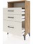 Arges Komodin Tek Raflı 3 Çekmeceli 60X30X96 Çam-Aytaşı 4