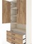 Hyperion Dolap 4 Raflı 3 Çekmeceli 2 Kapaklı 88X44X195 Aytaşı-Çam 5
