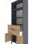 Arges Dolap 3 Raflı Tek Çekmeceli 2 Kapaklı 60X30X163 Antrasit-Çam 5