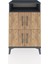 Hyperion Komodin 2 Raflı 4 Kapaklı 60X44X96 Antrasit-Çam 1