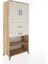 Hyperion Dolap 4 Raflı 2 Çekmeceli 2 Kapaklı 88X44X195 Çam-Aytaşı 2