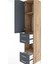 Hyperion Dolap 3 Raflı 4 Çekmeceli Tek Askılı 44X44X221 Çam-Antrasit 5