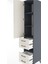 Hyperion Dolap 4 Raflı 4 Çekmeceli Tek Kapaklı 44X44X221 Antrasit-Aytaşı 5