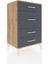 Hyperion Komodin 4 Çekmeceli 60X44X96 Çam-Antrasit 2