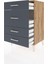 Hyperion Komodin 4 Çekmeceli 60X44X96 Çam-Antrasit 4