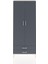 Arges Dolap 2 Raflı 2 Çekmeceli Tek Askılı 88X30X221 Aytaşı-Antrasit 1