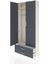 Arges Dolap 2 Raflı 2 Çekmeceli Tek Askılı 88X30X221 Aytaşı-Antrasit 4