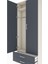 Arges Dolap 2 Raflı 2 Çekmeceli Tek Askılı 88X30X221 Aytaşı-Antrasit 5