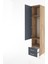 Hyperion Dolap 3 Raflı 2 Çekmeceli Tek Askılı 44X44X221 Çam-Antrasit 4