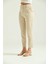 Kadın Pantolon Kemer Detaylı Basic Kadın Pantolon Bej - T018 4