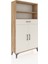 Arges Dolap 3 Raflı Tek Çekmeceli 2 Kapaklı 88X30X163 Çam-Aytaşı 2