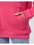 Mooncover Kadın Kapşonlu Kanguru Cepli Sweatshirt – Bordo 7