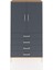 Arges Dolap 3 Raflı 4 Çekmeceli 2 Kapaklı 88X30X163 Çam-Antrasit 1
